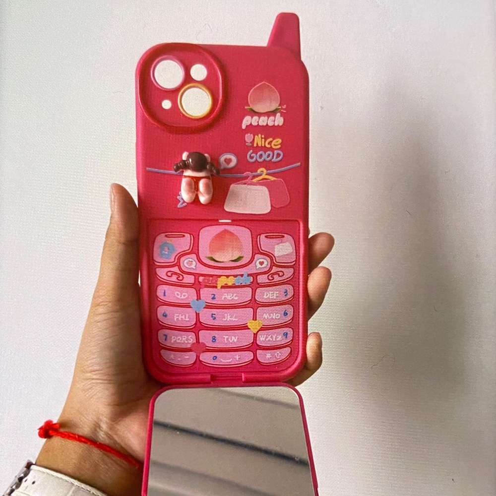 Retro Flip Phone Case - Pink